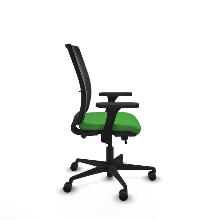 PIQUERAS Y CRESPO Silla de oficina Haches Verde/Negro con Mecanismo Sincro/Traslack