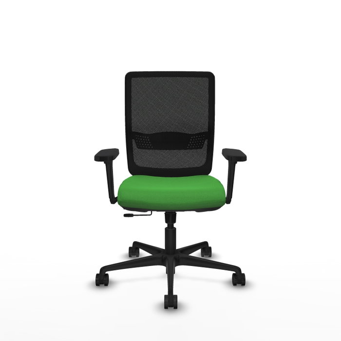 PIQUERAS Y CRESPO Silla de oficina Haches Verde/Negro con Mecanismo Sincro/Traslack