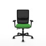 PIQUERAS Y CRESPO Silla de oficina Haches Verde/Negro con Mecanismo Sincro/Traslack