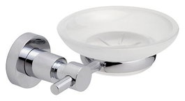 Jabonera Tesa Loxx Autoadhesiva Cromada Cristal