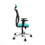 PIQUERAS Y CRESPO Silla de oficina Motilla Sincro/Traslack Turquesa y Negro