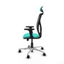 PIQUERAS Y CRESPO Silla de oficina Motilla Sincro/Traslack Turquesa y Negro