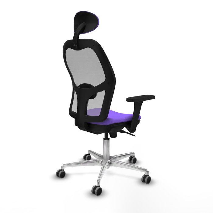 PIQUERAS Y CRESPO Silla de oficina Jorquera con mecanismo Sincro, Tela Lila y Malla Gris PIQUERAS Y CRESPO Silla de oficina Jorquera con mecanismo Sincro, Tela Lila y Malla Gris