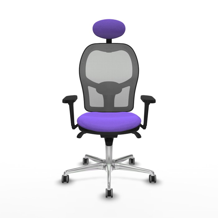 PIQUERAS Y CRESPO Silla de oficina Jorquera con mecanismo Sincro, Tela Lila y Malla Gris PIQUERAS Y CRESPO Silla de oficina Jorquera con mecanismo Sincro, Tela Lila y Malla Gris