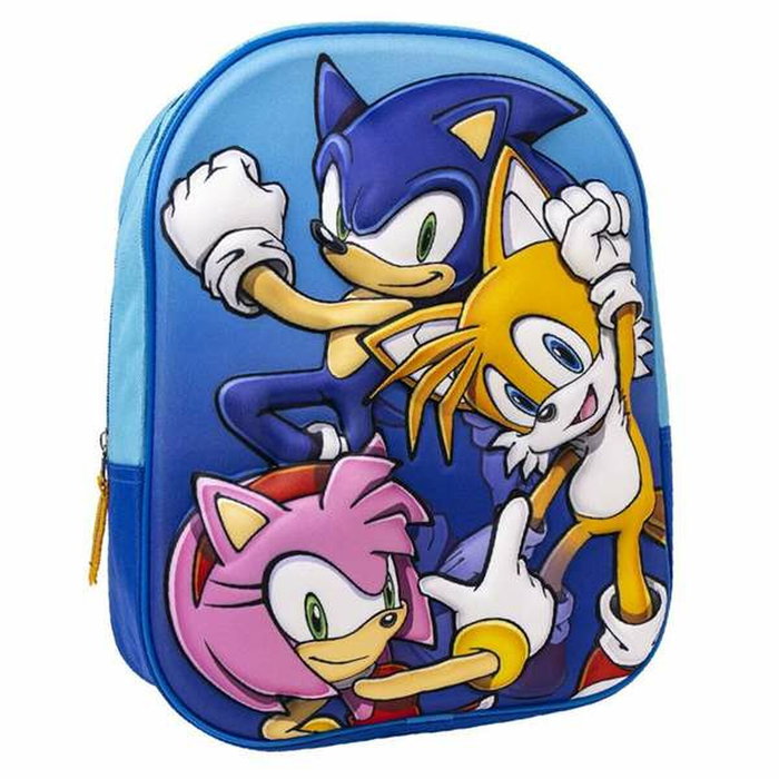 Cerdá Mochila Infantil 3D Sonic the Hedgehog Azul