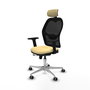 PIQUERAS Y CRESPO Silla de oficina Jorquera Sincro/Traslack Crema y Negro