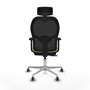 PIQUERAS Y CRESPO Silla de oficina Jorquera Sincro/Traslack Crema y Negro