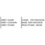 DKD Home Decor Sillón Colgante de 2 Plazas en Ratán Sintético Gris