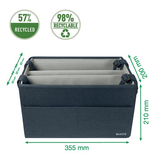 Leitz Bolsa de trabajo para hot desking en tela gris mate talla M