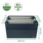 Leitz Bolsa de trabajo para hot desking en tela gris mate talla M