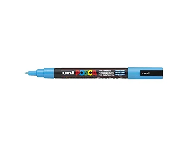 Posca Marcador PC-3M Punta Cónica 0,9 - 1,3 mm Azul Claro Posca Marcador PC-3M Punta Cónica 0,9 - 1,3 mm Azul Claro