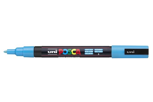 Posca Marcador PC-3M Punta Cónica 0,9 - 1,3 mm Azul Claro Posca Marcador PC-3M Punta Cónica 0,9 - 1,3 mm Azul Claro