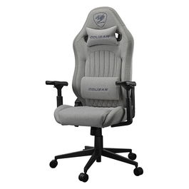 COUGAR Silla Gaming Explore Royal Ash F, Silla para Videojuegos Universal de Tela Negro/Gris, Soporta hasta 120kg