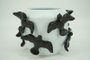 DKD Home Decor Jarrón de Gres Blanco con Detalle de Pájaro
