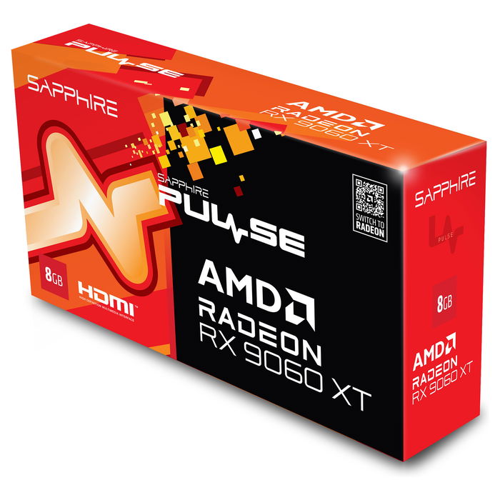 Sapphire RX 9060 XT 8GB GDDR6 Radeon Pulse Gaming OC Tarjeta Gráfica