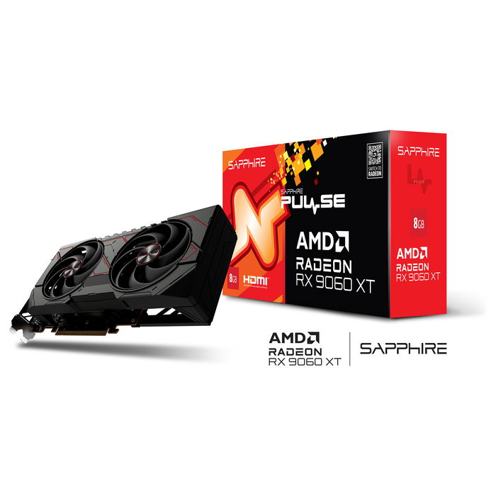 Sapphire RX 9060 XT 8GB GDDR6 Radeon Pulse Gaming OC Tarjeta Gráfica