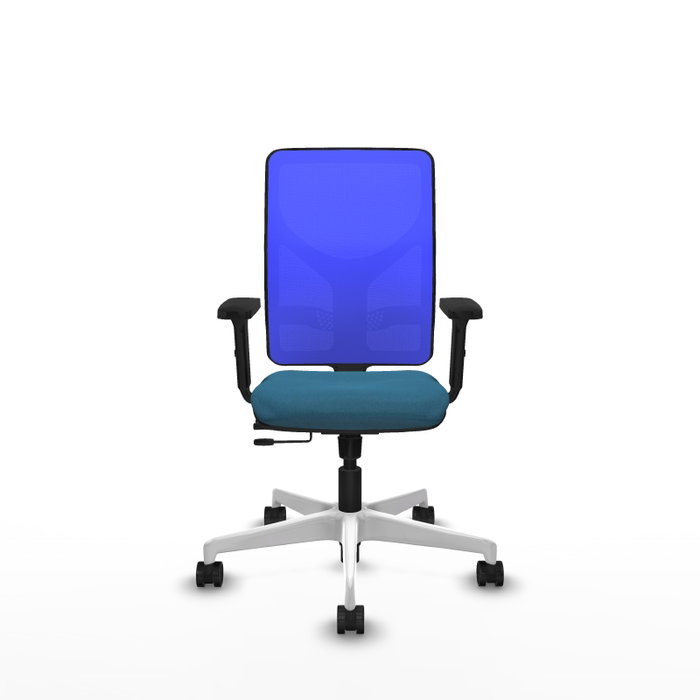 PIQUERAS Y CRESPO Silla de oficina Motilla con mecanismo Sincro/Traslack Verde petróleo y Azul