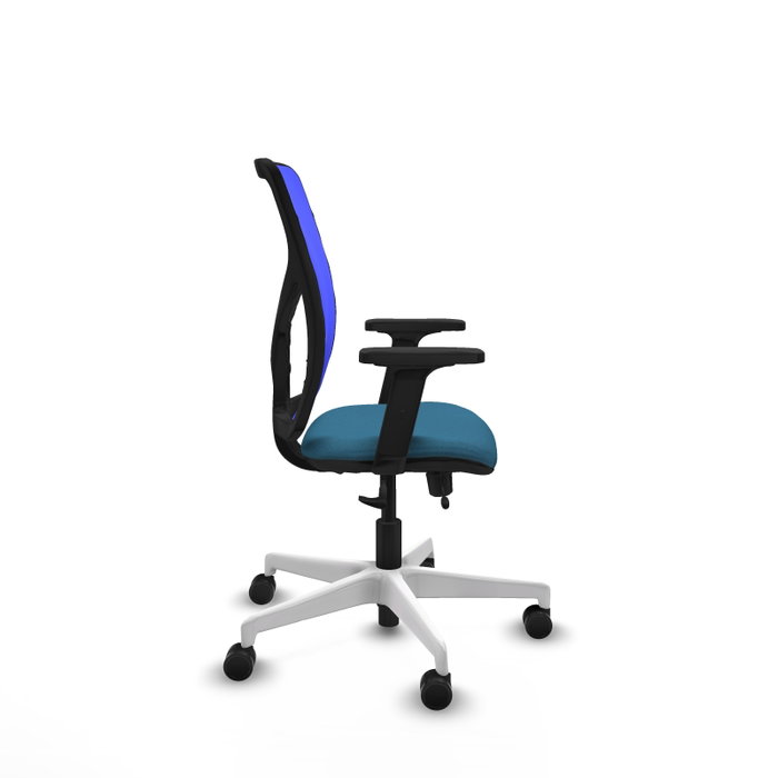 PIQUERAS Y CRESPO Silla de oficina Motilla con mecanismo Sincro/Traslack Verde petróleo y Azul