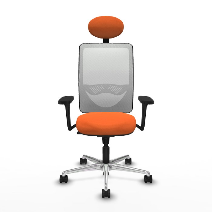 PIQUERAS Y CRESPO Silla de oficina Zulema con mecanismo Sincro, Naranja y Blanco PIQUERAS Y CRESPO Silla de oficina Zulema con mecanismo Sincro, Naranja y Blanco