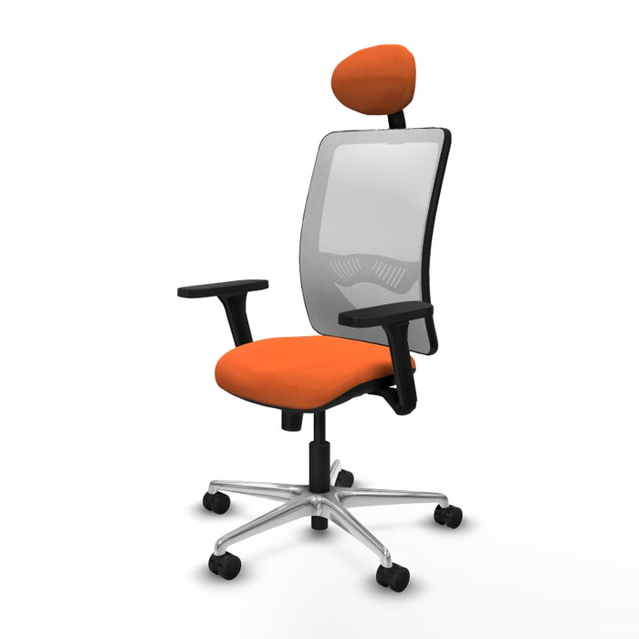 PIQUERAS Y CRESPO Silla de oficina Zulema con mecanismo Sincro, Naranja y Blanco PIQUERAS Y CRESPO Silla de oficina Zulema con mecanismo Sincro, Naranja y Blanco