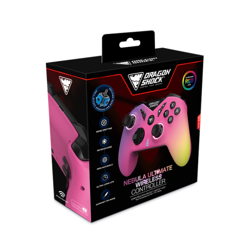 Dragon Shock 146045 Mando Multicolor Bluetooth para Nintendo Switch con Giroscopio, Botones Programables y Retroiluminación LED, 2.1+EDR, 550 mAh, Carga USB-C, Inalámbrico Dragon Shock 146045 Mando Multicolor Bluetooth para Nintendo Switch con Giroscopio, Botones Programables y Retroiluminación LED, 2.1+EDR, 550 mAh, Carga USB-C, Inalámbrico