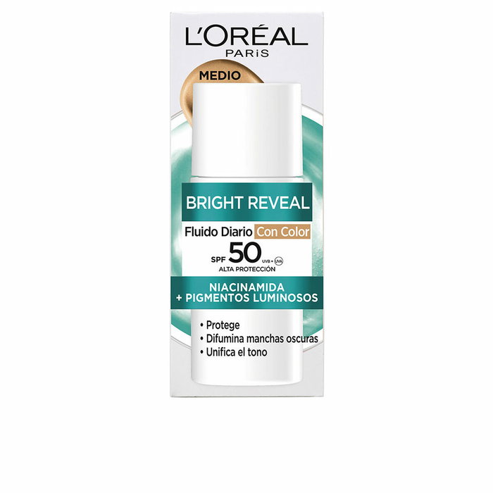 L'Oréal Paris Bright Reveal Niacinamida Fluido Diario SPF50 medio