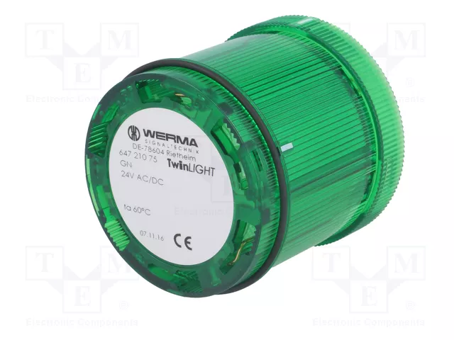 WERMA KombiSIGN 72 Señalizador Luminoso LED Verde IP65 WERMA KombiSIGN 72 Señalizador Luminoso LED Verde IP65