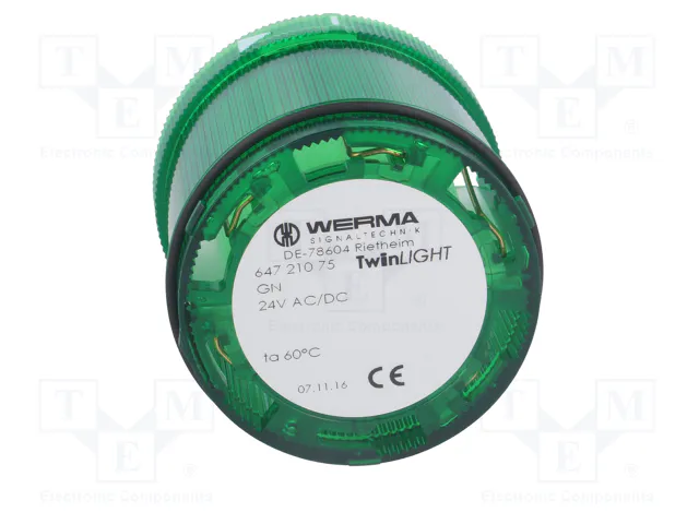 WERMA KombiSIGN 72 Señalizador Luminoso LED Verde IP65 WERMA KombiSIGN 72 Señalizador Luminoso LED Verde IP65