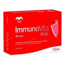 VITAE Immunovita Kids 30 Sobres - Contribuye al Sistema Inmunitario con Vitamina D3, B6 y Zinc