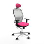 PIQUERAS Y CRESPO Silla de oficina Jorquera Rosa y Blanca