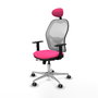 PIQUERAS Y CRESPO Silla de oficina Jorquera Rosa y Blanca