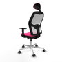 PIQUERAS Y CRESPO Silla de oficina Jorquera Rosa y Blanca