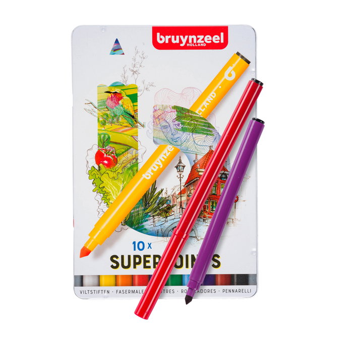 Bruynzeel Estuche de 10 rotuladores Superpoint
