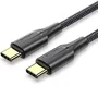 Vention TAUBG Cable USB 2.0 Tipo-C Macho a Macho 3A 60W - 1.5m Negro - Carga Rápida 480Mbps