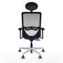 PIQUERAS Y CRESPO Silla de oficina Zulema con Mecanismo Sincro/Traslack, Azul y Blanco