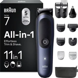 Braun MGK7540 Recortadora Multiusos para Barba y Cuerpo, Resistente al Agua, Autonomía 120 Min, Color Negro