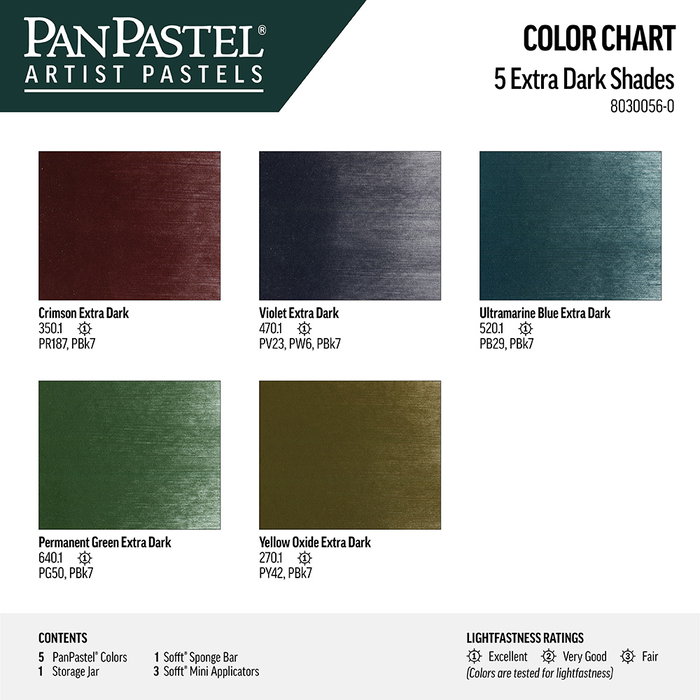 Panpastel Set de 5 Sombras Extra Dark Shades Panpastel Set de 5 Sombras Extra Dark Shades