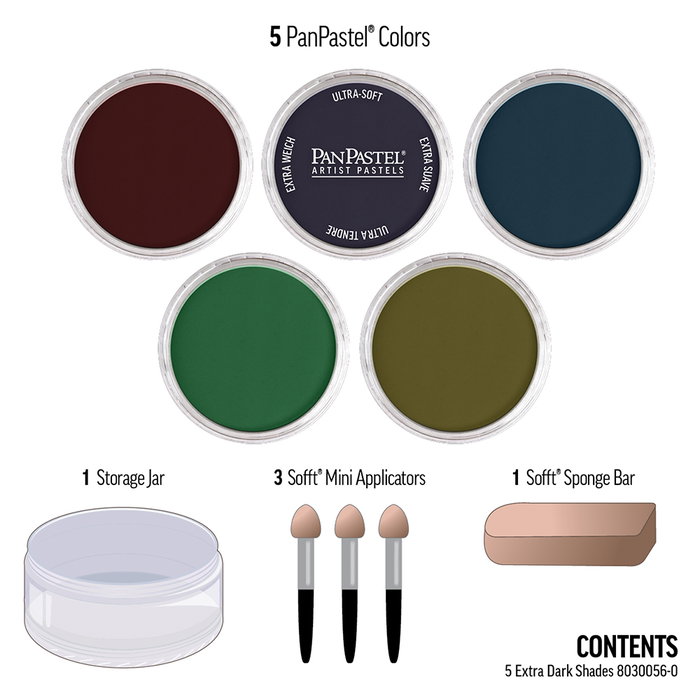 Panpastel Set de 5 Sombras Extra Dark Shades Panpastel Set de 5 Sombras Extra Dark Shades