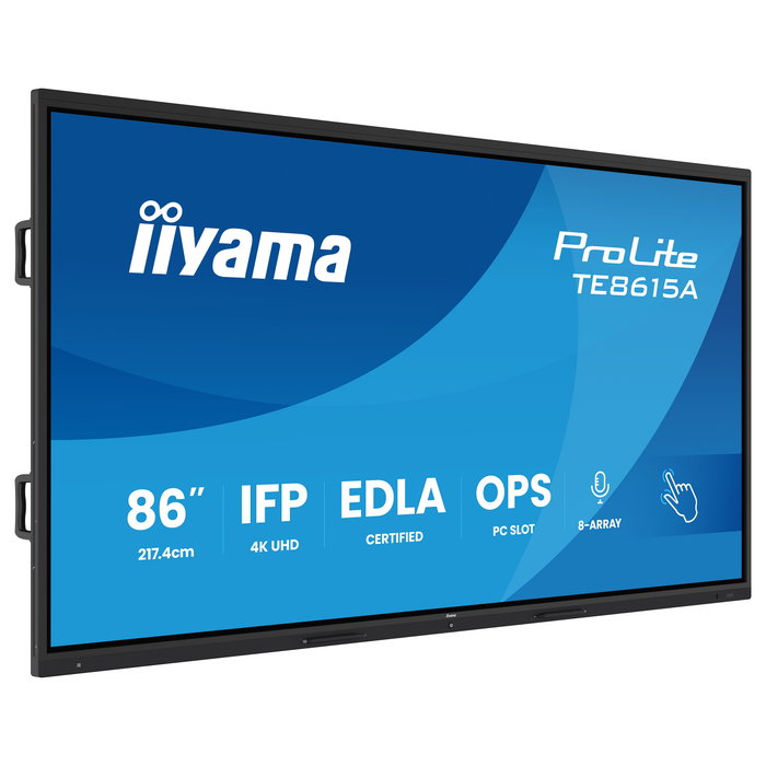 Iiyama TE8615A-B2AG Panel Plano Interactivo 86 pulg. 4K UHD Android 14