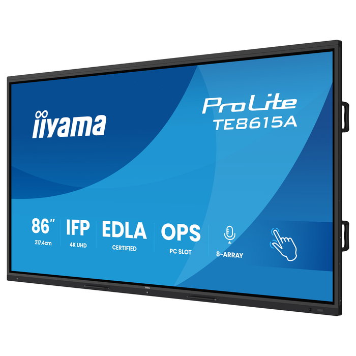Iiyama TE8615A-B2AG Panel Plano Interactivo 86 pulg. 4K UHD Android 14