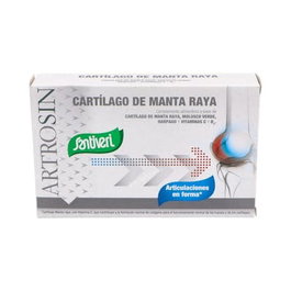 SANTIVERI Artrosin Cartílago Manta Raya 60 Cápsulas con Vitamina D y C para Huesos y Cartílagos