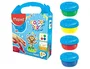 Maped Pintura a Dedos Color Peps Caja de 4 Botes, 80 gr, Colores Surtidos