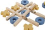 DKD Home Decor Juego de Mesa Tic Tac Toe, Madera Multicolor, 18 x 6 x 3 cm