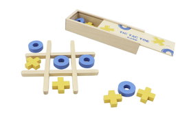 DKD Home Decor Juego de Mesa Tic Tac Toe de Madera Multicolor