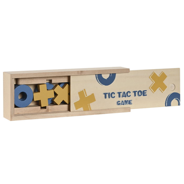 DKD Home Decor Juego de Mesa Tic Tac Toe de Madera Multicolor DKD Home Decor Juego de Mesa Tic Tac Toe de Madera Multicolor