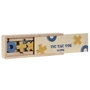 DKD Home Decor Juego de Mesa Tic Tac Toe de Madera Multicolor