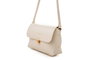Lucky Bees 1278 Bolso Bandolera Mujer, Color Crema, Piel de Polivinilo, Elegante y Duradero, Elegante y Práctico