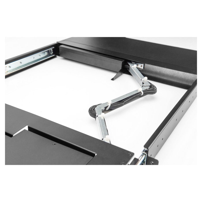 Consola kvm digitus modular hd lcd con 17" tft 8 puertos vga, conmutador kvm negro, distribuciÓn de teclado alemÁn, conmutador k