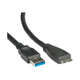 ROLINE 11.02.8875 Cable USB 3.2 Gen 1 A a Micro-B Macho/Macho Negro 2m