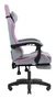 Mars gaming MGCXFSPK Silla gamer textil reclinable con reposapiés rosa plata